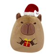 thumbnail image 3 of Peluche navideño para abrazar, regalo de fiesta de Navidad, decoración del hogar, adorable caricatura Forma de capibara, 3 of 9
