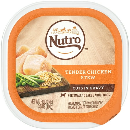 (12 pack) (12 Pack) NUTRO Wet Dog Food Cuts in Gravy Tender Chicken Stew, 3.5 oz. Tray