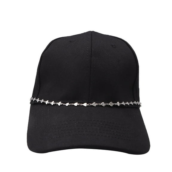 XmhyTop-A Hat Chains Accessories 2 Pcs 11-inch Vintage Chains for Baseball Caps, Stylish Hat Decoration,C02