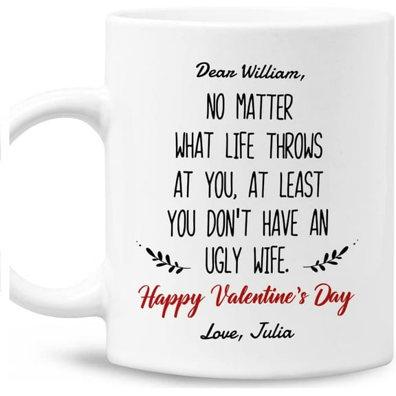 Personalized I Love You Coffee Mug Cup 11oz 15oz Birthday Wedding Anniversary Valentine's Day Romantic Gifts For Him Her Husband Wife Hubby Wifey Boyfriend Girlfriend Mr Mrs Couple Gift