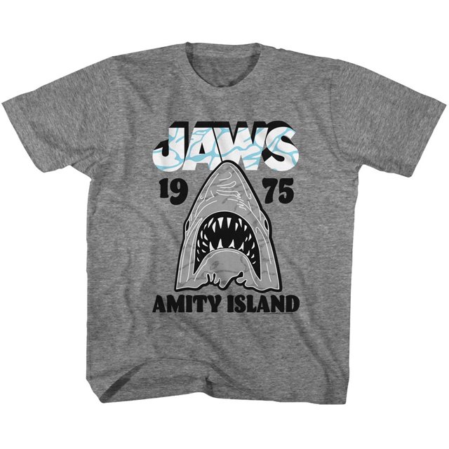Jaws Gray White Graphite Heather Toddler T-Shirt