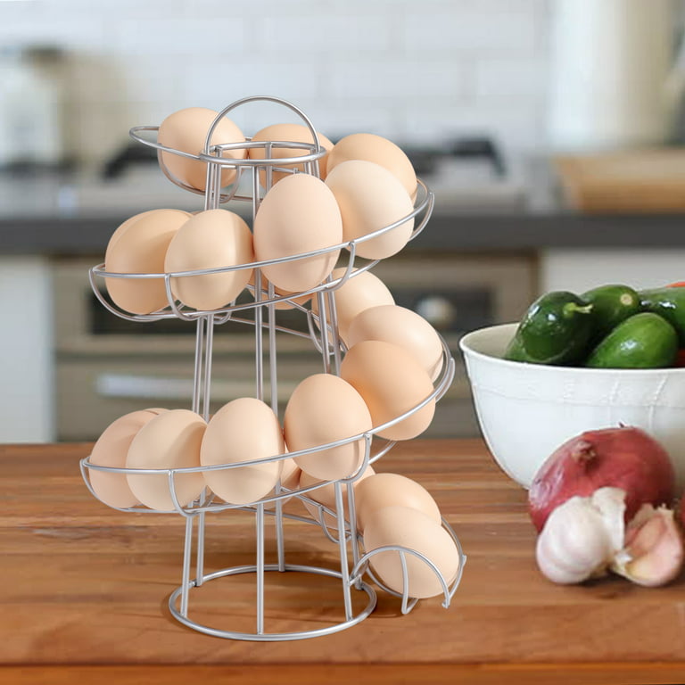 Flexzion flexzion egg skelter modern spiral egg holder countertop