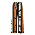 thumbnail image 4 of WTOBBY Women's Casual Wide Leg Pants Stretch Belt Pocket Halloween Print Adjustable Tie Elastic Waist Trousers for Halloween and Autumn Wear,Yellow XL, 4 of 7