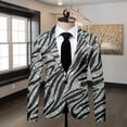 thumbnail image 2 of CONZONE Mens Blazer Casual Suit Jacket for Men Leopard Graphic One Button Elegant Slim Fit Dress Jacket for Performance,Prom,Wedding, 2 of 4