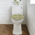 thumbnail image 2 of ZUXONGSY Sunflower Butterfly Toilet Lids Covers Decorative Round Elongated Toilet Lid Covers with Elastic Band Soft Cozy Flannel Elongated Toilet Lid Cover Easy to Install Home Decor, 2 of 6