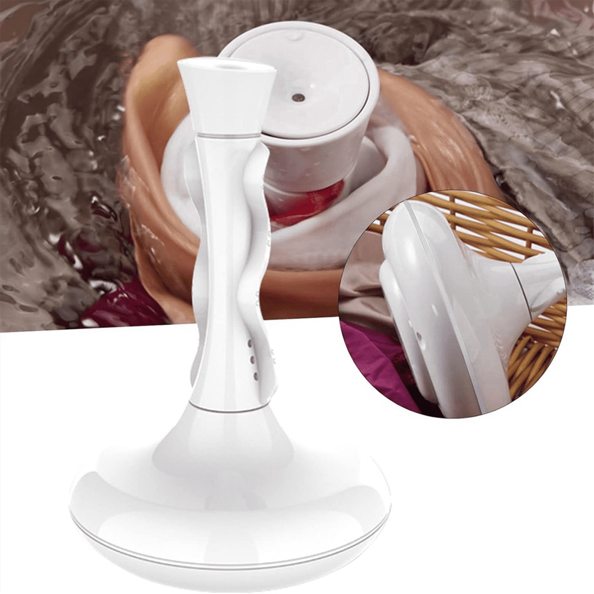 Portable Mini Washing Machine Rotating Ultrasonic Turbine Washer Cleaner for Laundry Camping Travel Apartment Home RV