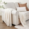 thumbnail image 2 of Dark Grey Throw Blanket for Couch, Decorative Knit Grey Blanket with Tassels, Soft Warm Cozy Couch Throw Blankets, 50" x 60", 2 of 5