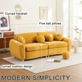 thumbnail image 4 of 84" L Chenille Sofa Couch with 5 Ball Pillows, Modern Sectional Love Seat Couch with Curved Handrall and Thick Foam for Living Room Apartment Bedroom Office Small Space, 4 of 10
