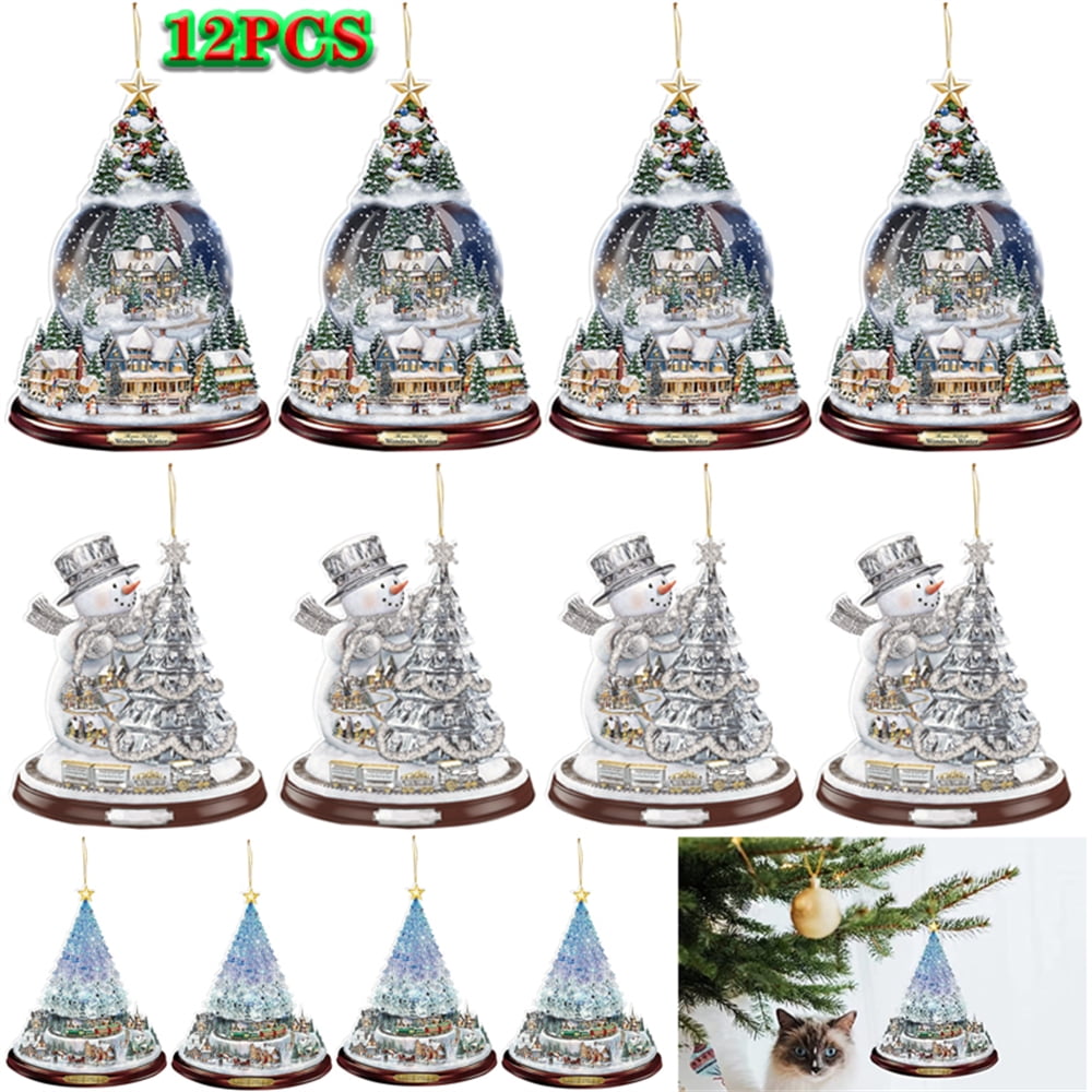 Thomas Kinkade Crystal Tree With Moving Train, Lit Village, 45 OFF