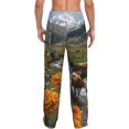 thumbnail image 6 of Mens Pajama Pants, Mountain Cows Flower Stream Soft Sleep & Lounge Pants for Men, Cuteness Casual PJ Bottoms Pants with Pockets, 6 of 7