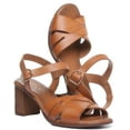 thumbnail image 5 of JUSTINREESS Zoe Women's 2.5 inch Block Heel Sandals In Tan Size 5, 5 of 6