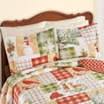 thumbnail image 2 of Collections Etc Woodland Winter Patchwork Holiday Pillow Sham, 2 of 2