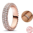 thumbnail image 4 of 2023 New Sterling Silver Sparkling Pavé Zircon Elevated Red Heart Crystal Ring DIY Women Party Wedding Jewelry Ring Gift, 4 of 6