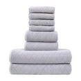 thumbnail image 2 of EGYMEN 8PCS Velvet Square Towel Set, Absorbent Cotton Bath Sheets, Soft Face Washcloths for Daily Use, Durable Household Towel Collection, 2 of 6
