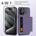 thumbnail image 2 of for iPhone 15 Pro Max Wallet Case with Screen Protector & Camera Cover 4-in-1 Full Body Hybrid iPhone 15 Pro Max Case with Card Holder Shockproof Protective Phone Case for iPhone 15 Pro Max, 2 of 14