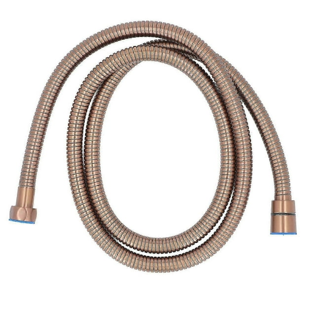 Shower Hose 1.5M Flexible Stainless Steel Dual-Temp Control for Bathroom & Water Heater, Rose Gold