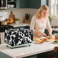 thumbnail image 4 of Renewold Kitchen Appliance Cover for Toaster Oven Microwave Oven Air Fryer, with Storage Pockets Dust Protection Easy Clean Kitchen Accessories, 20.5 x 16.5 x 10 Inches, Black Cow Print, 4 of 7