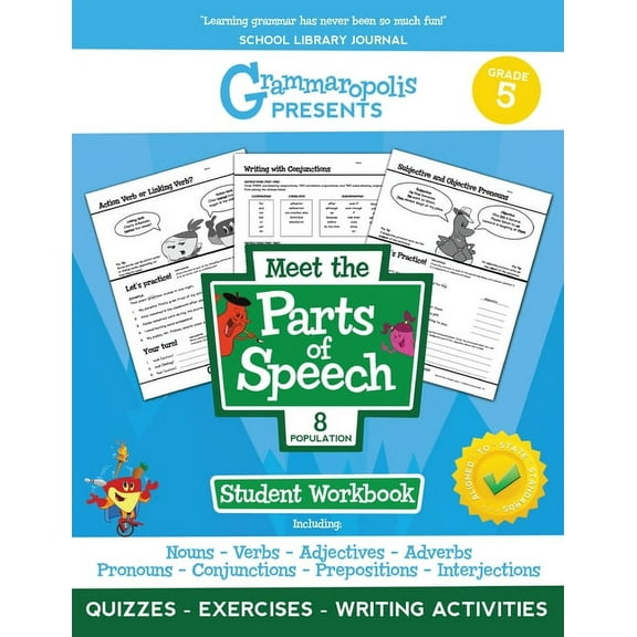 Grammaropolis Grammar Workbooks The Parts of Speech Workbook, Grade 5, (Paperback)