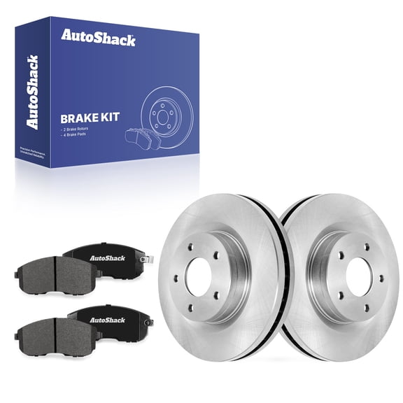 AutoShack Front Vented Brake Rotors   Premium Ceramic Pads 6-PC Brake Kit Replacement for 2017-2019 Nissan Sentra 2011-2017 Nissan Juke 11.64" (295.7 mm)