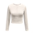 thumbnail image 4 of Women's T Shirts Long Sleeve Crew Neck Slim Fit Basic Tops Soft Fall Fashion Work Tops for Women Size L, 4 of 4