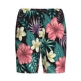 thumbnail image 4 of Gaeub Green Tropical Leaves Printed Men's Short Pajama Pants, Lightweight Lounge & Sleep Bottoms Keep You Cool - 4X-Large, 4 of 9
