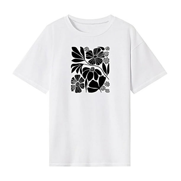 Camiseta de mujer Yinane deportiva de verano manga corta L