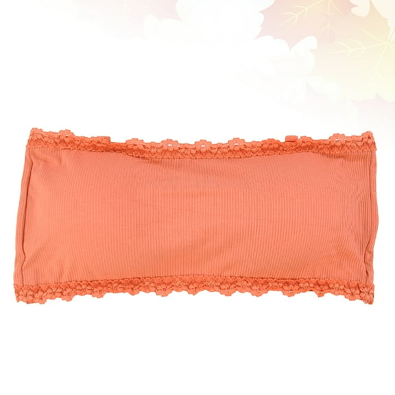 GOOHOCHY Women Tube Tops Seamless Traceless Tops 24x11cm Orange