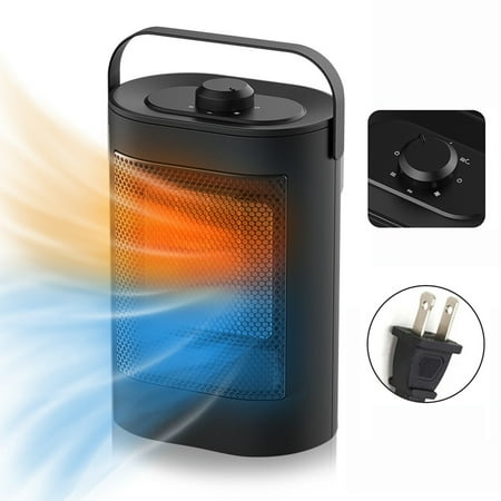 

CNKOO Portable Electric Space Heater 1500W Ceramic Room Heater with Tip-Over and Overheat Protection Heat up 200 Square Feet in Seconds Safe and Quiet for Office Home Room Desk Indoor Use