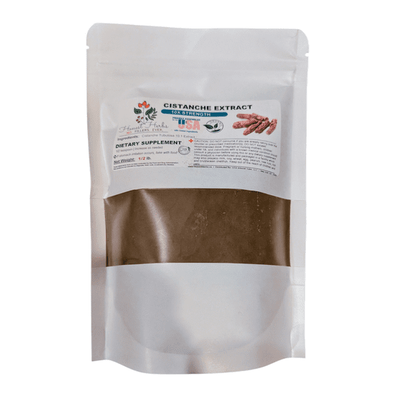 Cistanche Extract 10:1 [P]owder 10x Strength  Cistanche Tubulosa - Water Extraction Process - ½ Pound Bag (1/2 lb.)