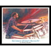 buyartforless FRAMED Bourbon Street Blues IV by Robert Brasher 24x18 Art Print Poster Vintage Jazz Blues Music New Orleans Drummer