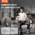 thumbnail image 2 of VEVOR Electric Drum Set, 32 Drum Kits & 480 Sounds Electronic Drum Kit, USB MIDI Supported 10 in Quiet Mesh Snare Electric Drum Set with 10 in Cymbals Drum Sticks & Pedals, for Beginners & Adults, 2 of 9