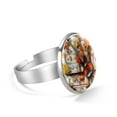 thumbnail image 2 of PhooArto Violin and Maple Leaves Stainless Steel Rings for Women, Open Adjustable Ring Promise Ring Jewelry Gifts, 2 of 5
