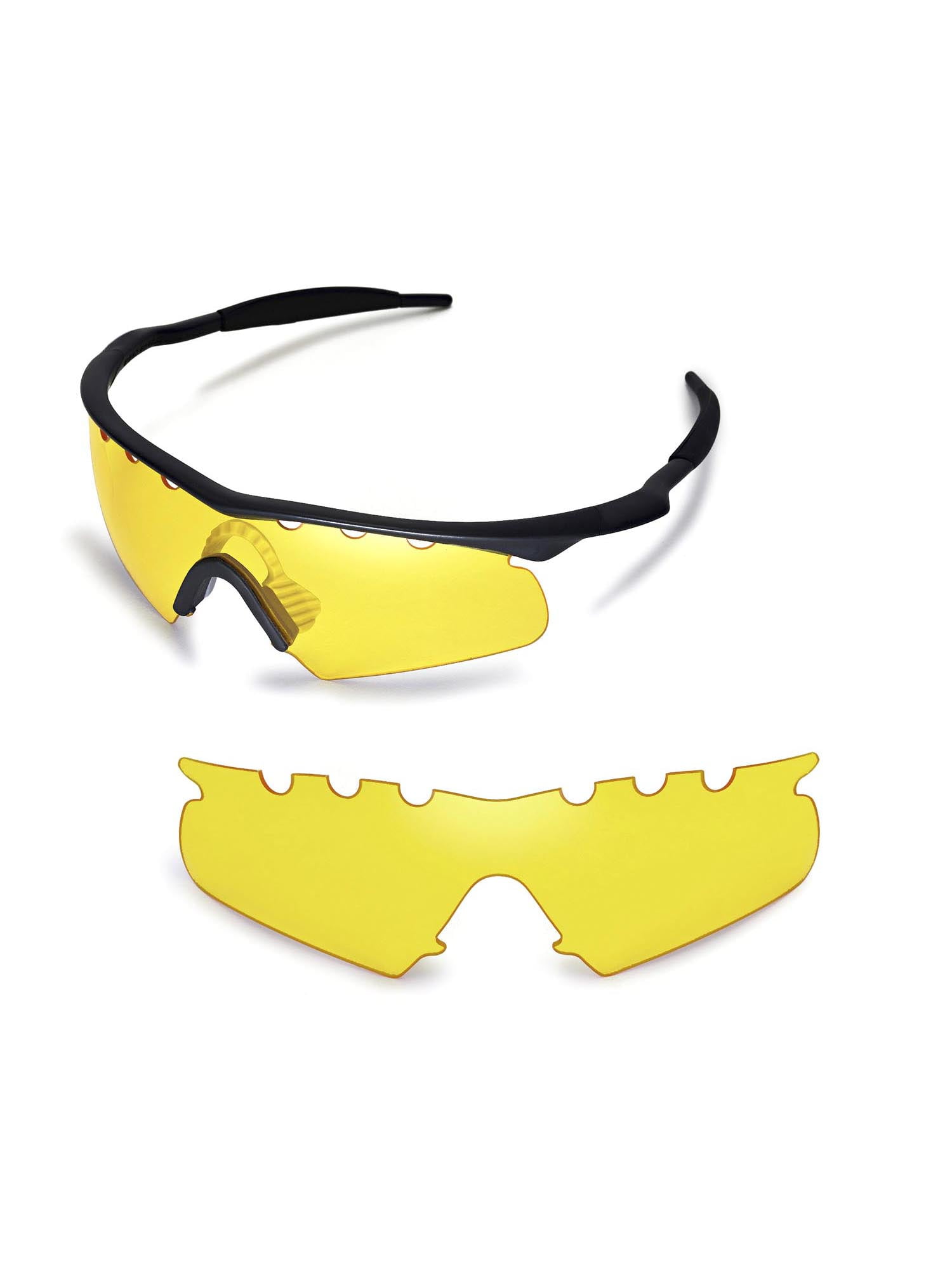 Walleva Yellow Vented Replacement Lenses For Oakley M Frame Hybrid