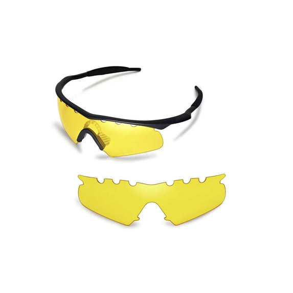 Walleva Yellow Vented Replacement Lenses For Oakley M Frame Hybrid Sunglasses