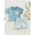 thumbnail image 2 of Coduop Infant Baby Boys Summer Tracksuit Short Sleeve T-shirt Tops and Shorts 2Pcs Outfit Set, 2 of 8