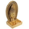 thumbnail image 3 of Golden Resin Buddha Statue Candle Holder for Desktop Decor Tea Light Holder 3.5 x 2.7 x 2.7 Inches, 3 of 5