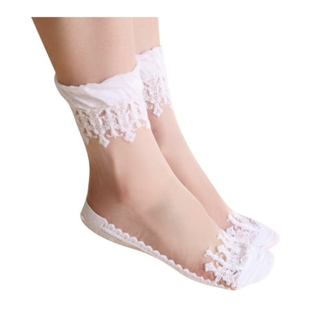 

Baocc accessories Breathable Socks Casual Long Lace Women s Sexy Fashion Socks Socks White