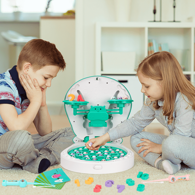 Unih Fishing Toys with Math Balance, Magnetic Fishing Games for 3-5 Years Old Boys Girls Gift, Size: 4.156*12.44*15.16, Green