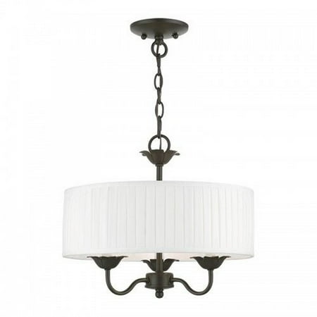 

3 Light Pendant in Transitional Style-14 inches Tall and 16 inches Wide-Antique Gold Leaf Finish Bailey Street Home 218-Bel-4615497