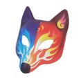 thumbnail image 4 of Máscara de zorro de fiesta de carnaval, máscara de animal de mascarada, máscara de zorro estampada de cuero, máscaras de animales geniales para llevar en la fiesta, 4 of 5