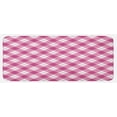 thumbnail image 1 of Abstract Kitchen Mat, Geometric Diagonal in Pastel Color Girls Style Checked Design, Plush Decorative Kitchen Mat with Non Slip Backing, 47" X 19", Fuchsia Pale Pink White, by Ambesonne, 1 of 1