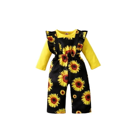 

KidPika 3PCS Newborn Kid Baby Girl Clothes Shirt Romper Pants Headband Floral Outfit Set