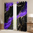 thumbnail image 2 of Homewish Watercolor Marble Women Curtains Pack of 2 (42x84 Each), Purple Marbling Artwork Curtains Blackout, Modern Fashion Abstract Bedroom Curtains, Curtains and Drapes Decor, 2 of 6