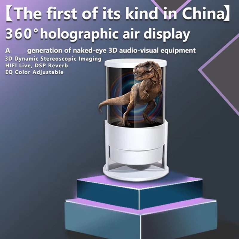 Holographic Advertising Machine 360 Degree View, Cylinder Design, WIFI ...