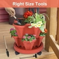 Stackable Planter 6 Tier with Removable Wheels and Tools, Tower Garden