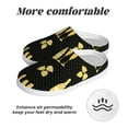 thumbnail image 6 of Daiia Gold Bottles Print Women’s Fuzzy Slippers Memory Foam Lightweight House Shoes Cozy Loafer Flannel House Shoes-40/41, 6 of 7