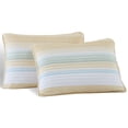 thumbnail image 5 of Beatrice Home Fashions, Coralinn Stripe 3PC Quilt Set, Full/Queen, Yellow/Sage, 5 of 6