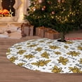 thumbnail image 6 of Sikiie Hohey Bee Golden2 30-48 inches {designName} Print Christmas Tree Skirt Snowman Xmas Tree Skirt with Edge Christmas Decorations for Holiday Party30", 6 of 7