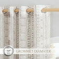 thumbnail image 2 of NICETOWN Boho Curtains for Living Room, Linen Curtains Grommet Semi Sheer Linen Light Filtering with Privacy Protection Window Treatment for Bedroom, 50"x84", Taupe, 2 Panels, 2 of 8