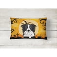 thumbnail image 2 of Carolines Treasures BB1799PW1216 Halloween Border Collie Canvas Fabric Decorative Pillow, 12H x16W, multicolor, 2 of 3